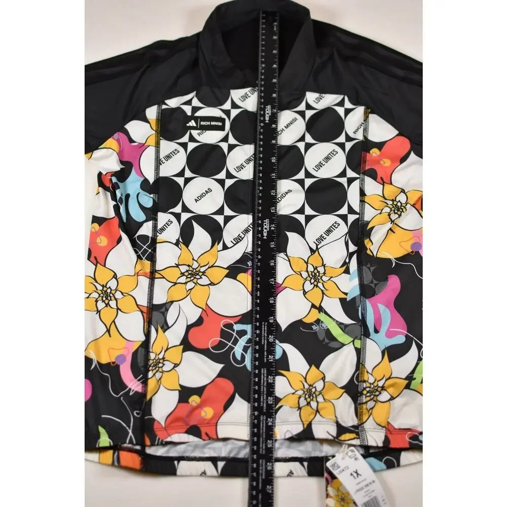 adidas Rich Mnisi Pride Cycling Jersey Womens 1X Black Floral Aeroready